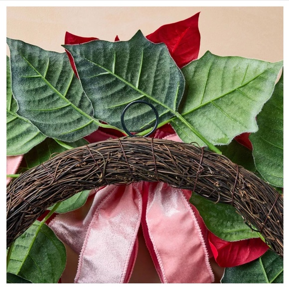 John Derian for Target 26" Poinsettia Wreath - Picture 4 of 4